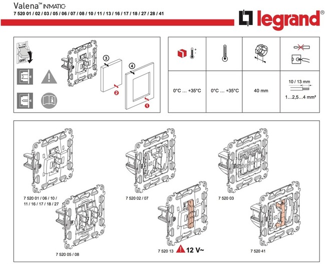 Legrand a003039 схема подключения